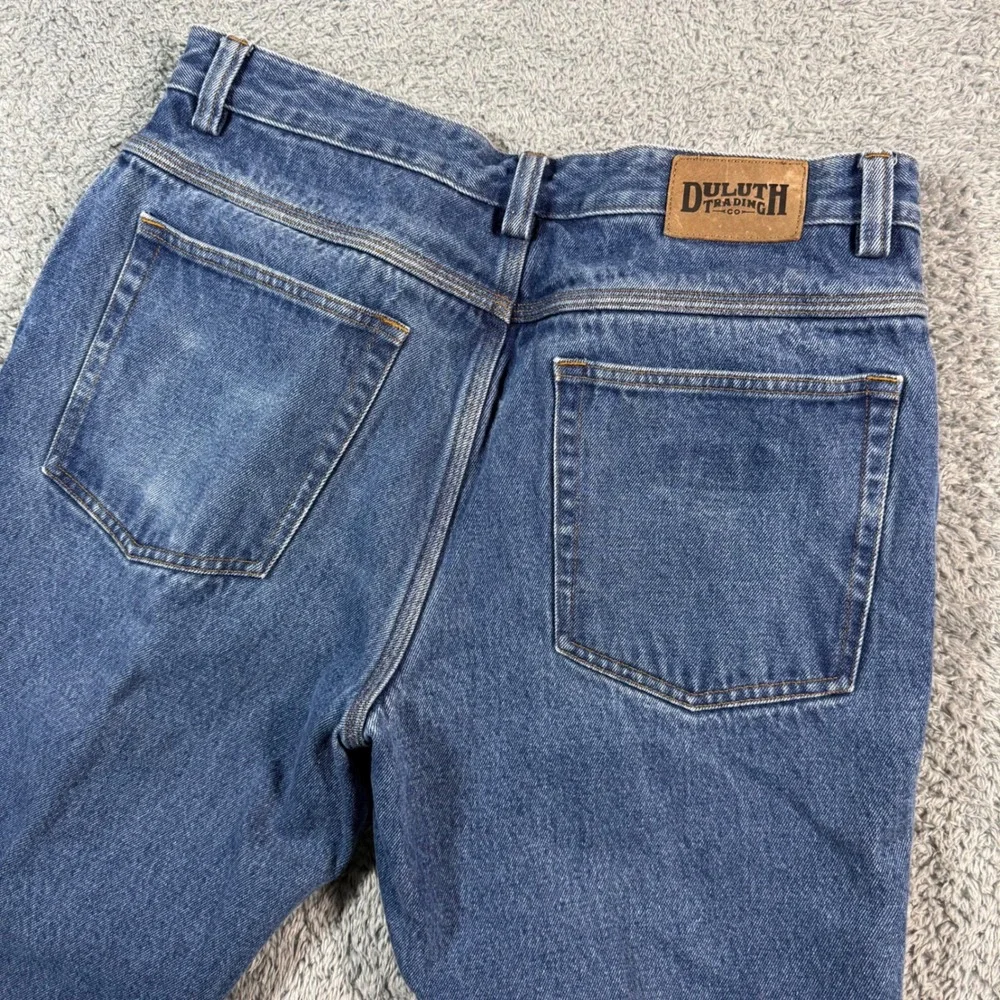 Duluth Trading Flannel Lined Jeans Mens 34x32 Workwear Pants‎ Plaid Thick